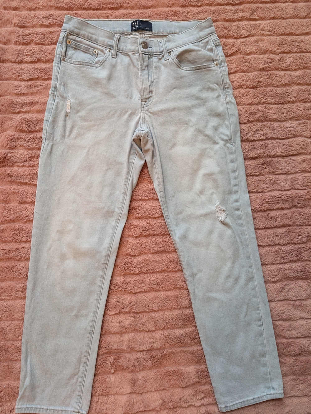 GAP Girlfriend Women’s Distressed Jeans in Light Wash